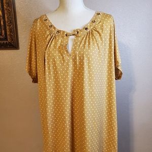 Gold Polka-dot Top